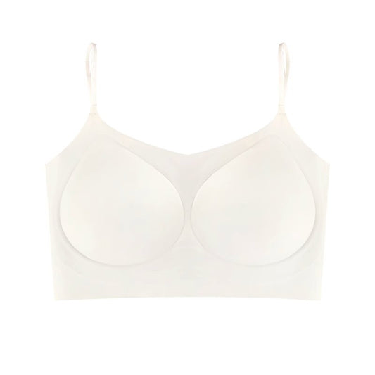 Women's Underwear White Transparent Spaghetti Strap Breast Holding Breathable Everyday Bras