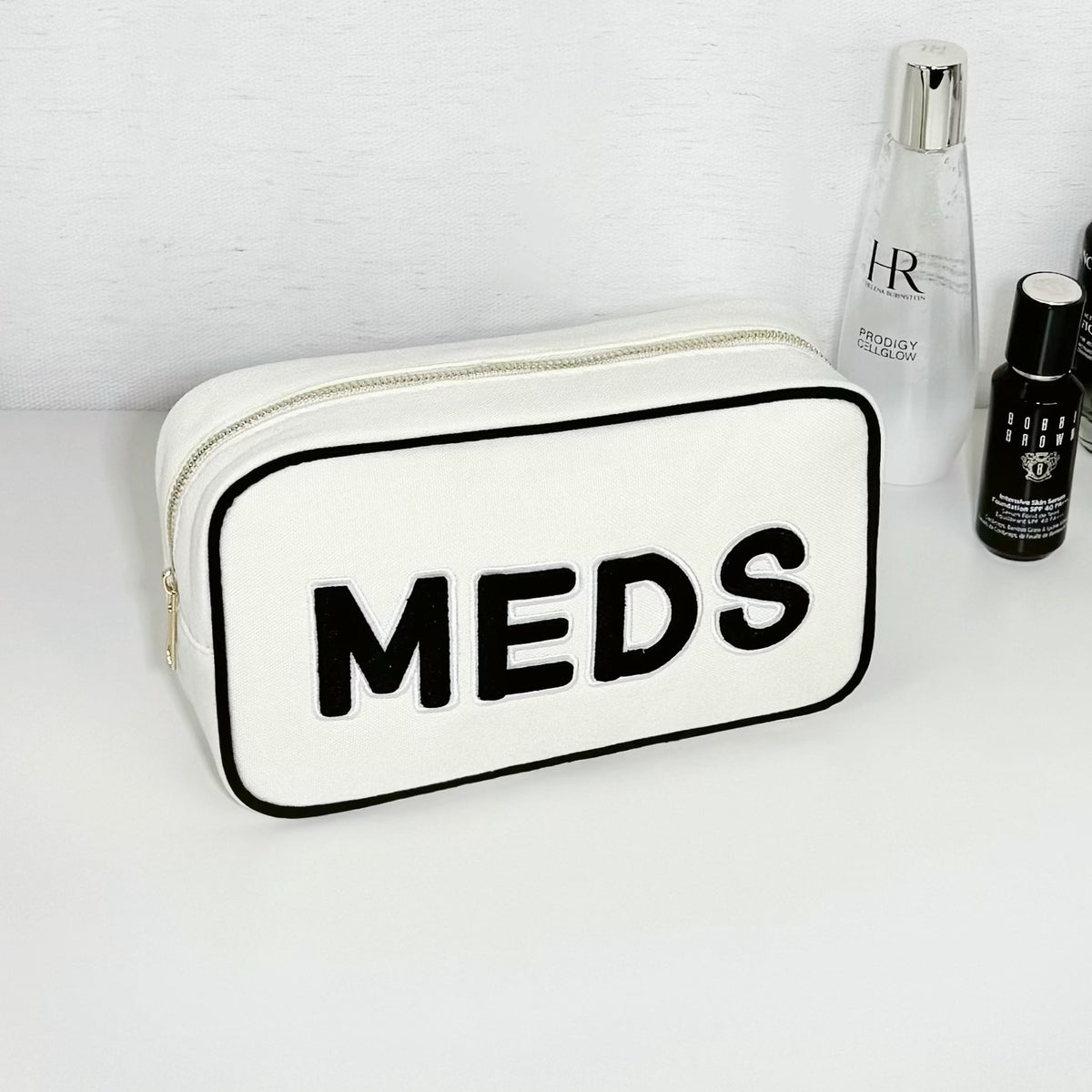 Letter Canvas Large Capacity Out Portable Cosmetic Bags