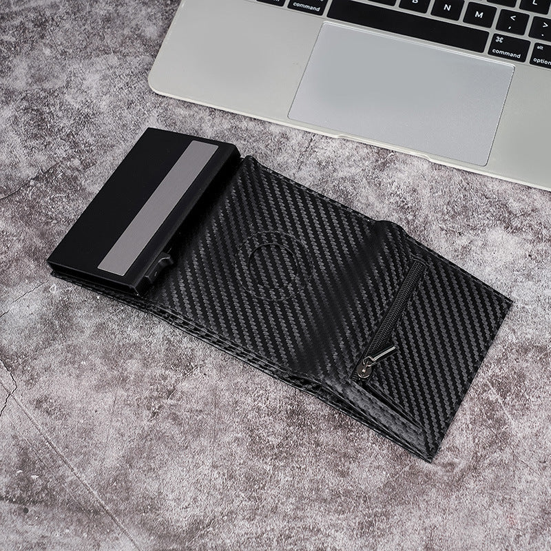 Men's Pop-up Metal Box Positioning Tracker Commuter Card Holder