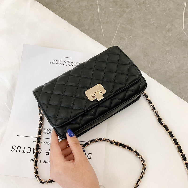 Women's Classic Chain Diamond Pattern Portable Fashion Shoulder Bags