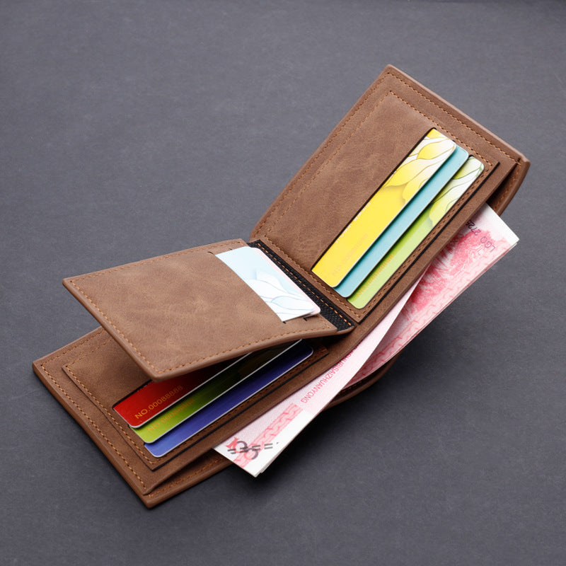 Men's Leather Multiple Slots Can Put Driving License Men's Wallets