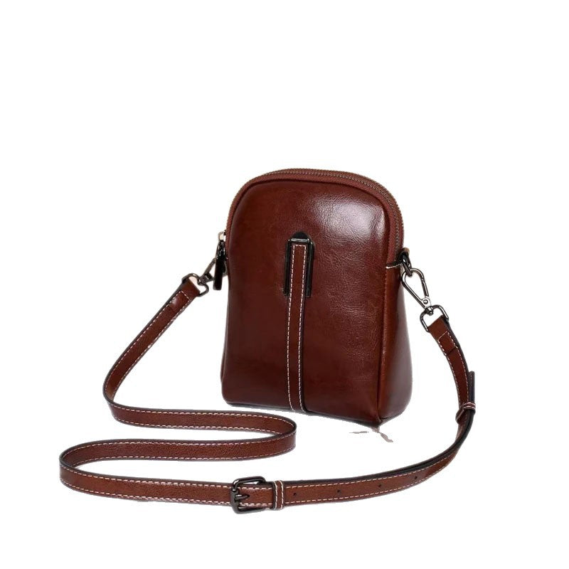 Women's Mobile For Affordable Luxury Fashion Retro High-grade Oil Women's Messenger Bag