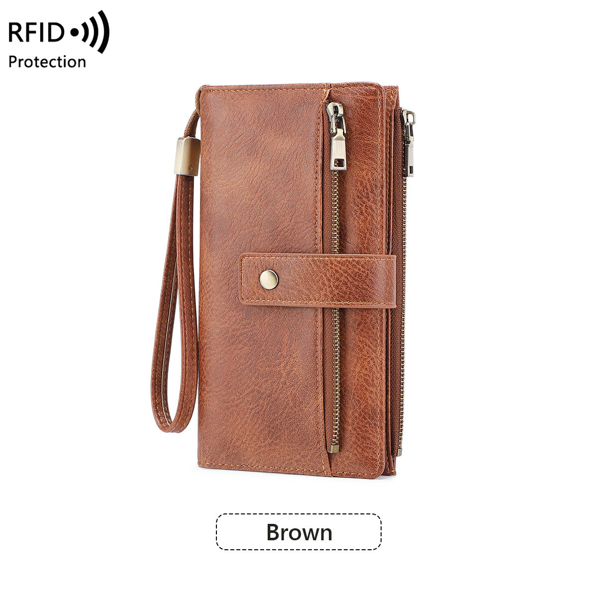 Women's Swiping Long Fashion Retro Multiple Slots Handbags