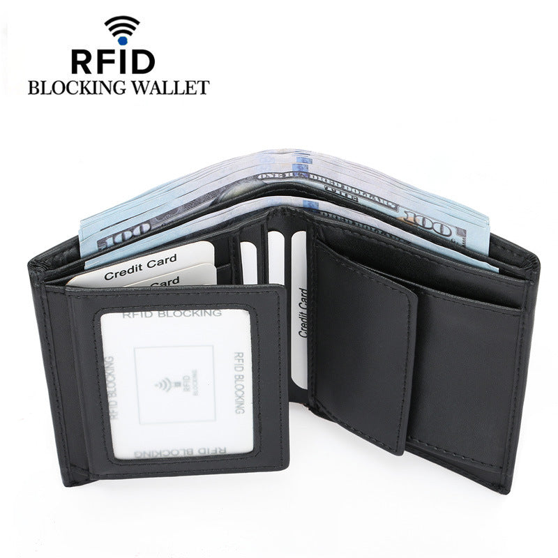 Men's Versatile Unique Leather Vertical Pocket Men's Wallets