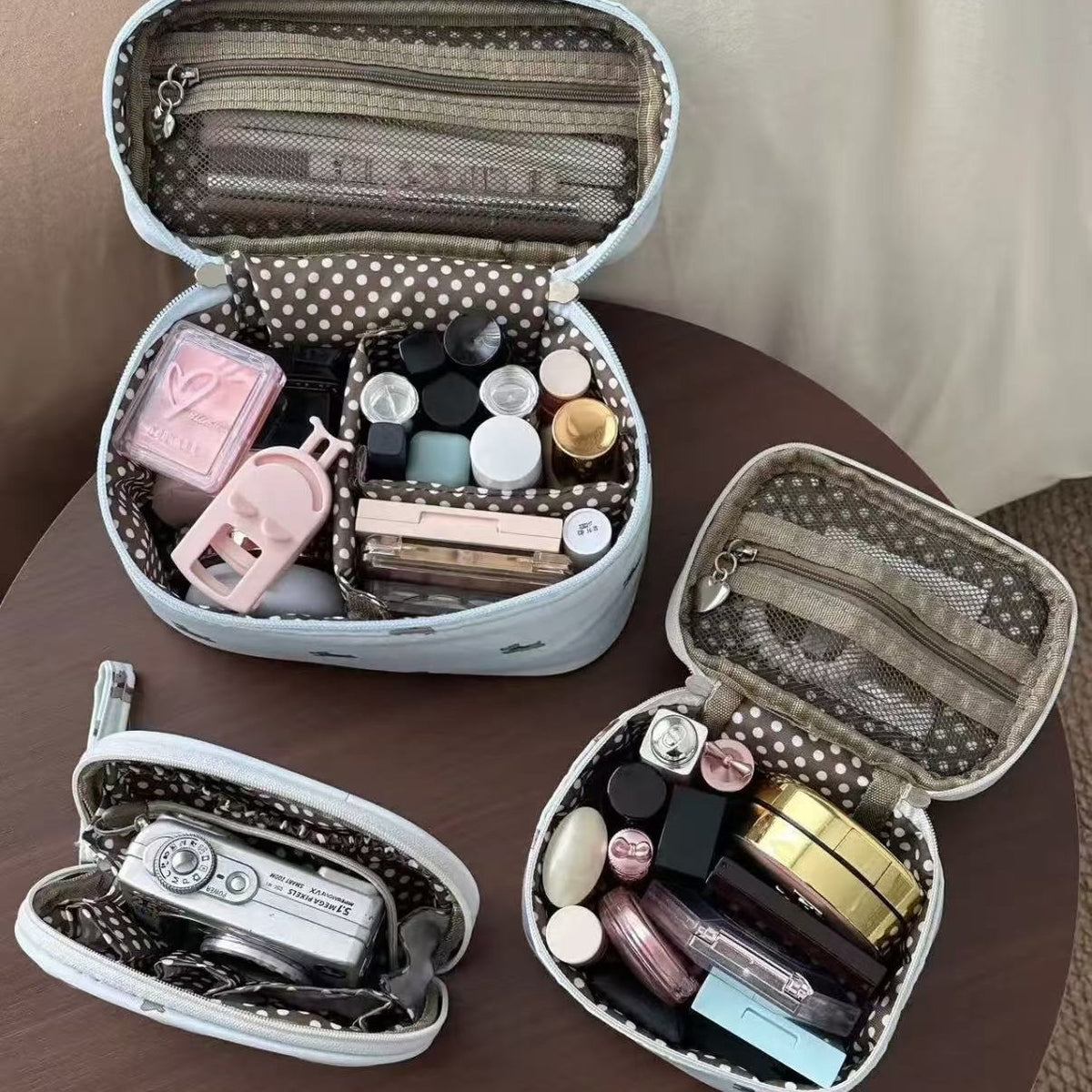 Cute Puppy Female Portable Storage Large Makeup Bag