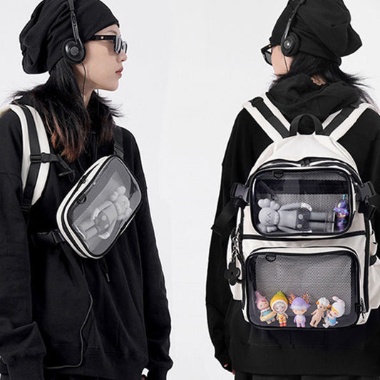 Men's Cartoon Female College Junior High Design Backpacks