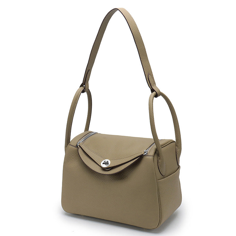 Layer Cowhide Lychee Pattern Lindy Doctor Genuine Shoulder Bags