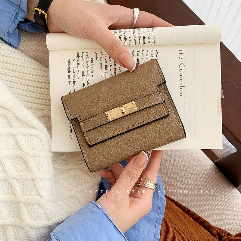 Women's Female Simple Korean Style Short Three Ladies Wallets