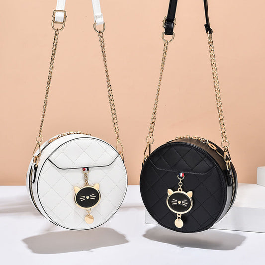 Women's Niche Popular Korean Cat Round Western Bags