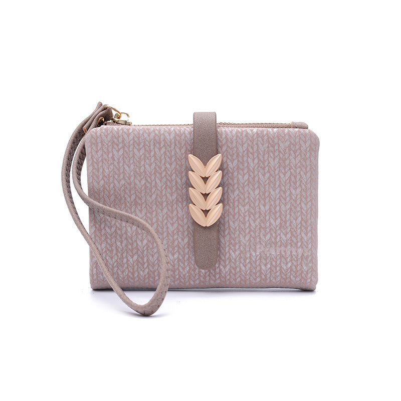 Women's Fresh Printed Two Fold Hasp Zipper Cute Good-looking Short Ladies Wallet