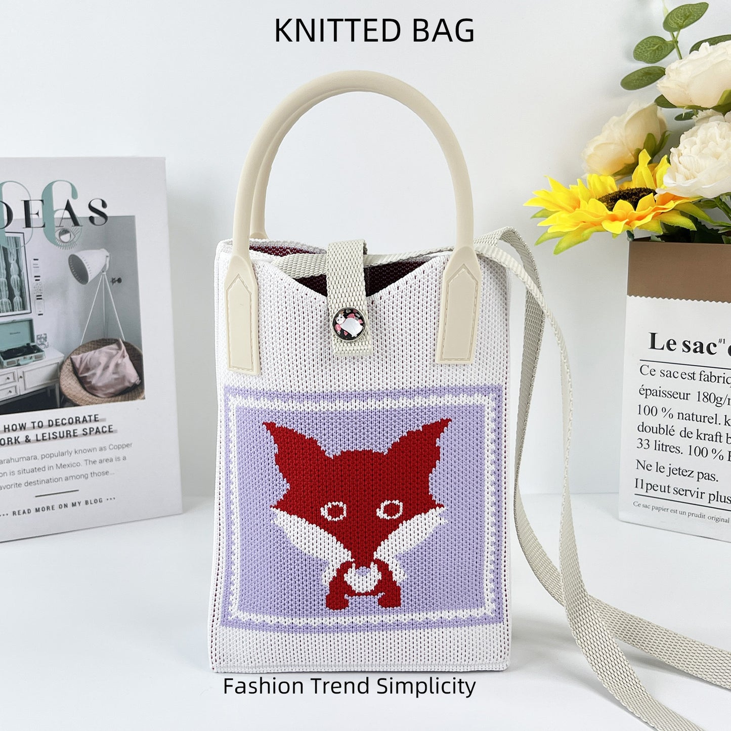 Pretty Knitted Mobile Mason Korean Mini Bags