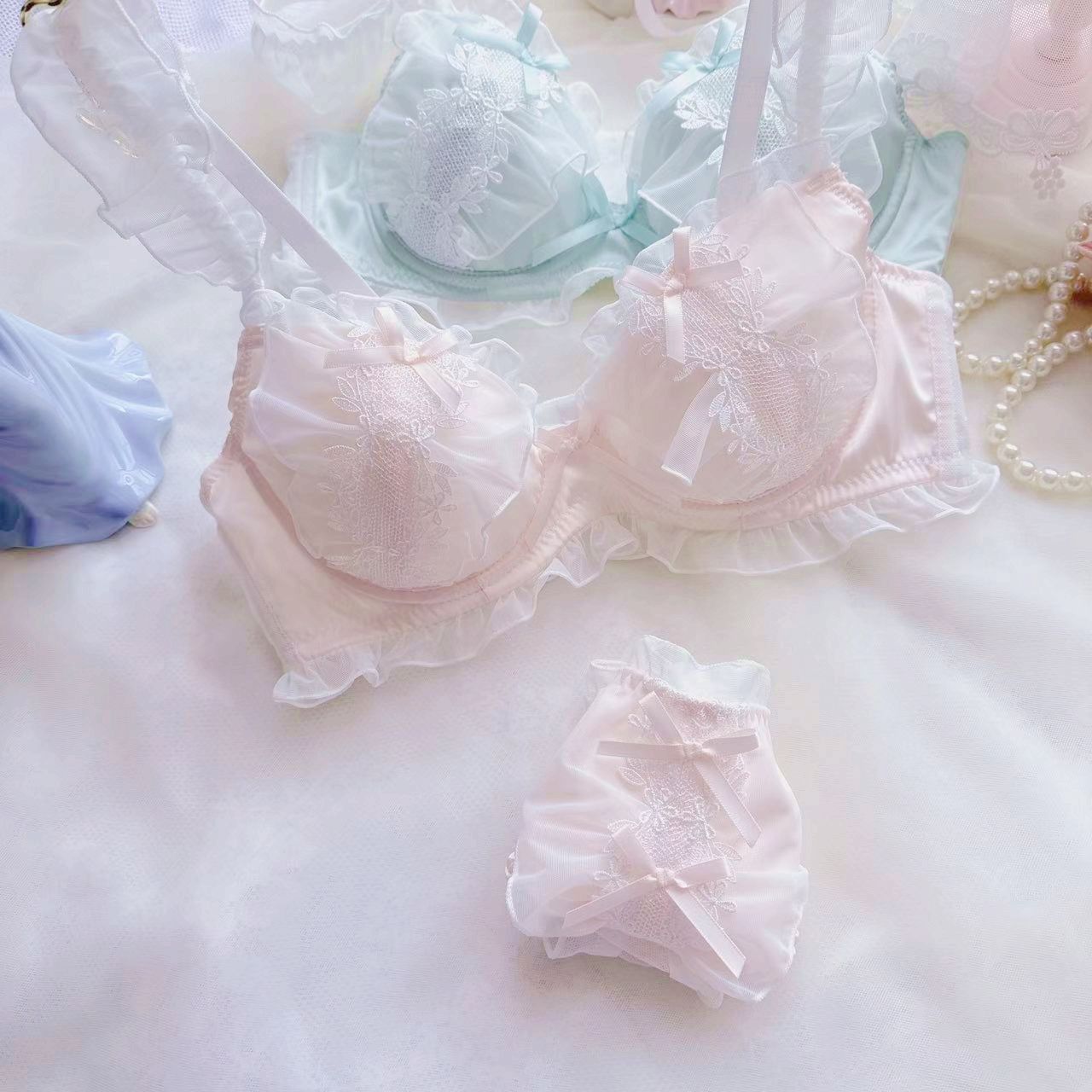 Fresh Daily Style Thin Cup Water Soluble College Lingerie Sets