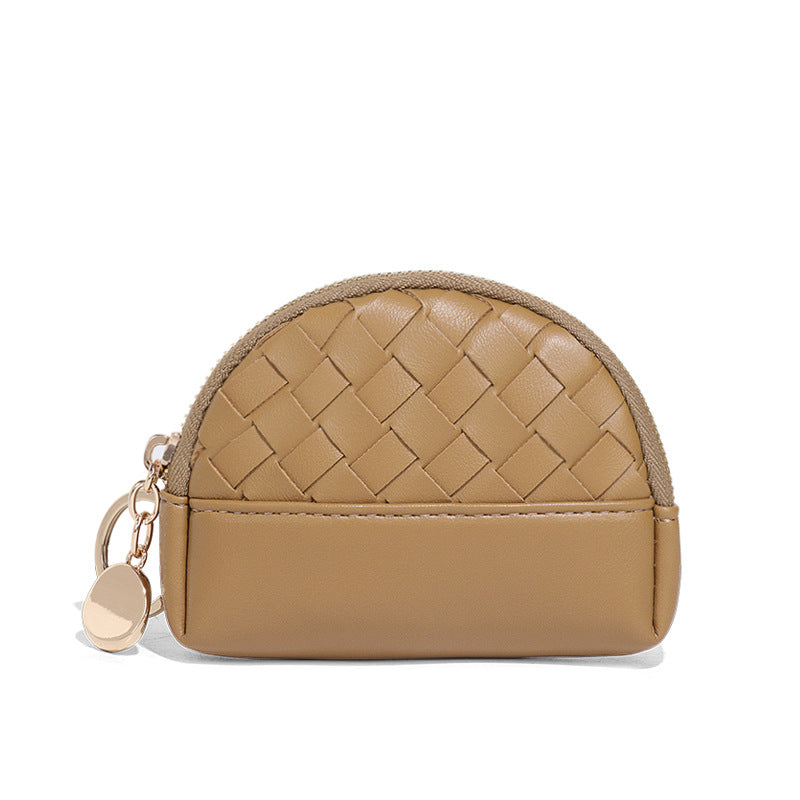 Creative Women's Hand-woven Simple Leather Zipper Ladies Wallet