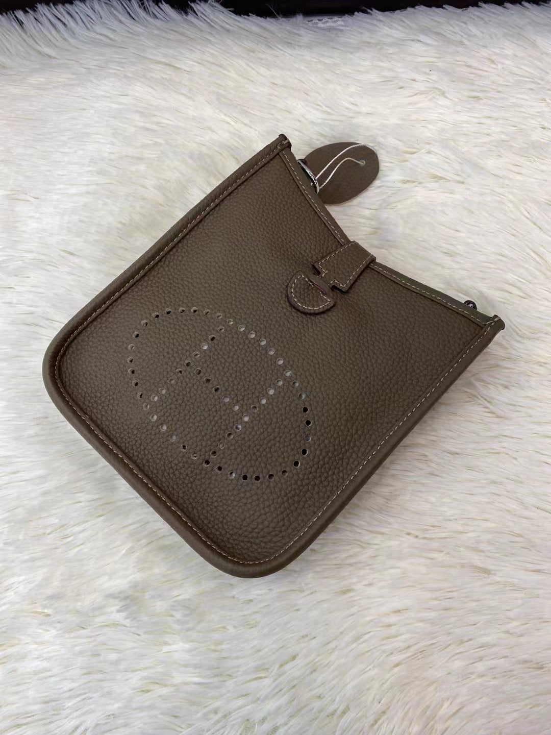 Women's Home Top Layer Cowhide Lychee Pattern Bags
