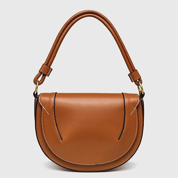 Women's Saddle Magnetic Snap Flip Line Decoration Portable Bags