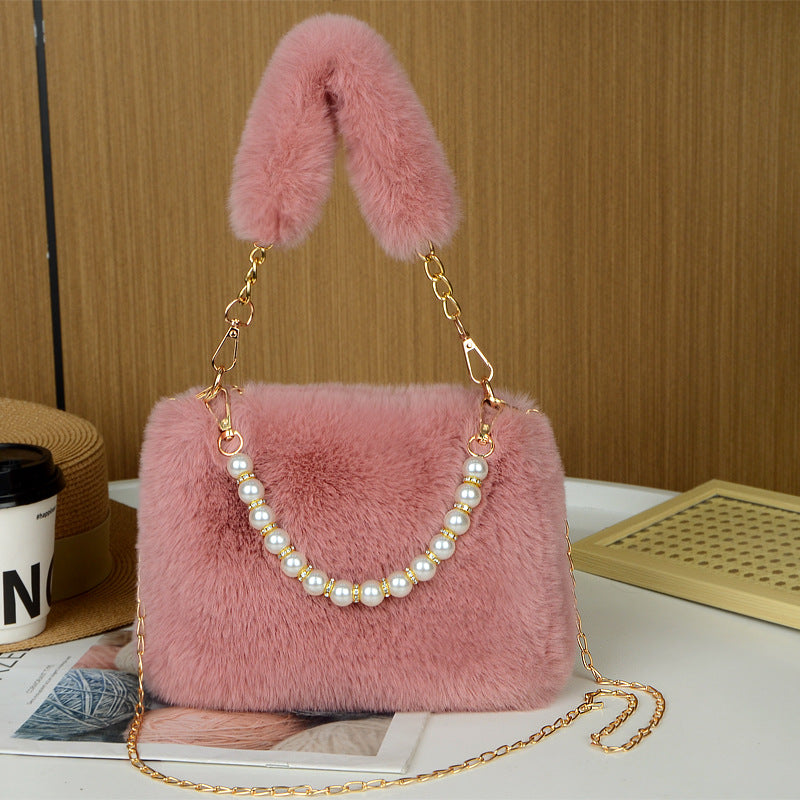 Plush Female Niche Chain Fashion Fur Women's Shoulder Bag