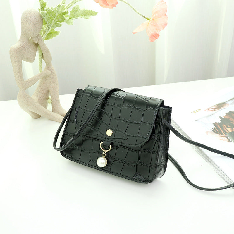 Slouchy Women's Pearl Crocodile Pattern For Small Square Bags