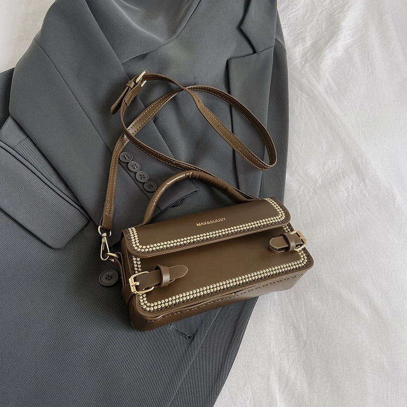 Retro Style Hand-woven Homemade Material Advanced Texture Small Square Bags