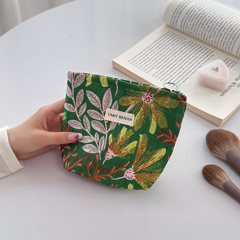 Slouchy Fashion Flower Storage Large Capacity Makeup Bag