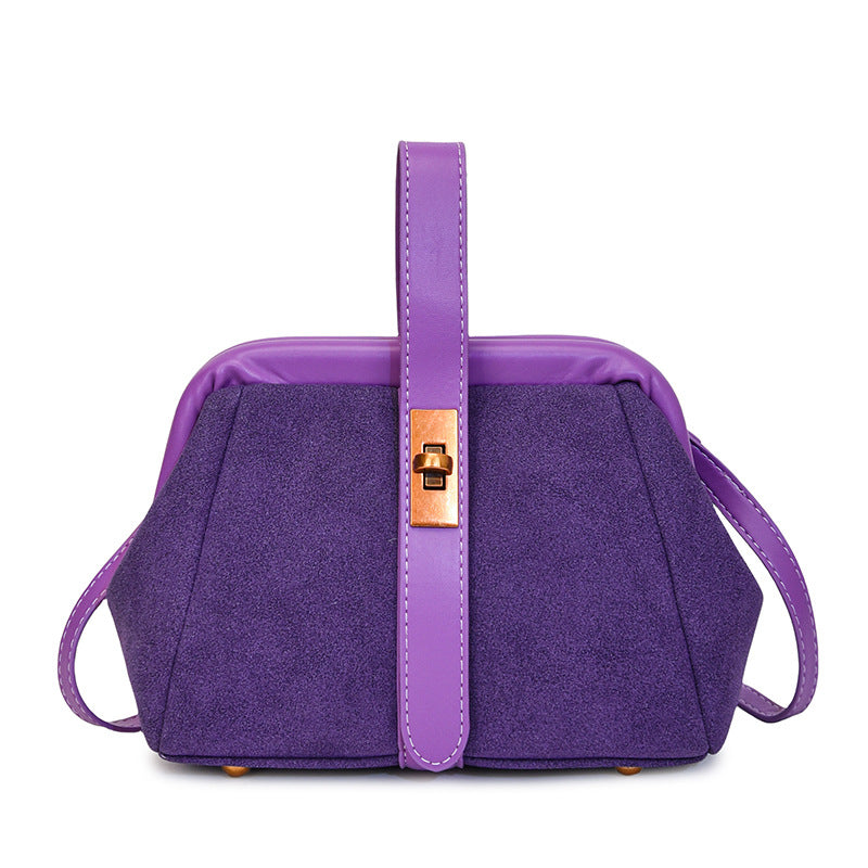 Women's Textured Deerskin Veet Personality Underarm Trendy Women's Shoulder Bag