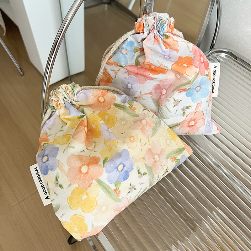 Storage Drawstring Portable Liner Toiletry Sanitary Napkin Makeup Bag