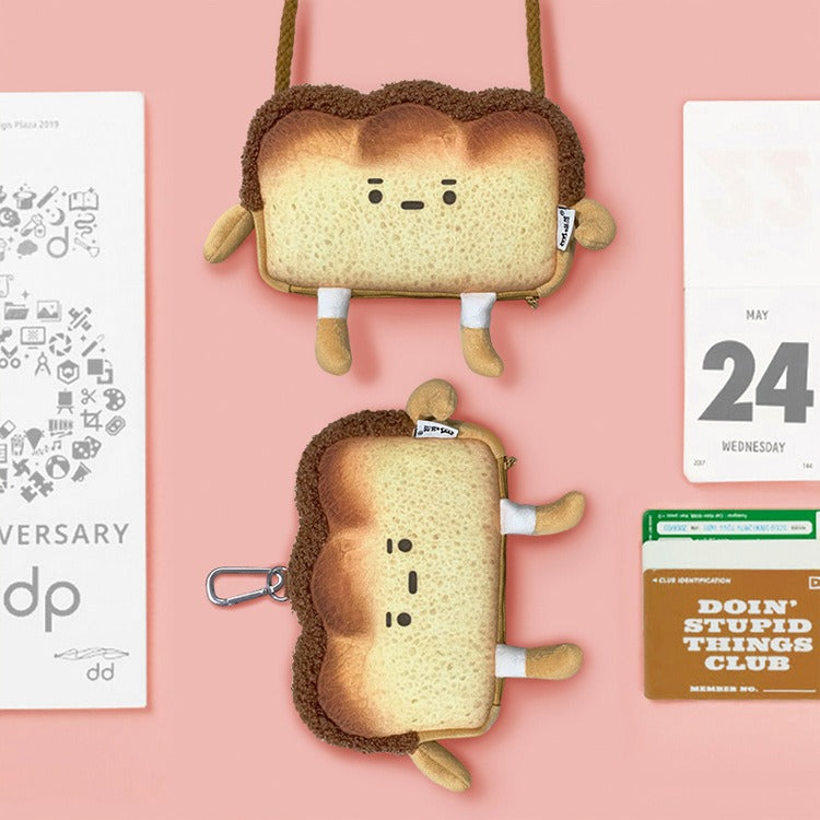 Toast Bread Cute Cartoon Personal Creative Coin Purses