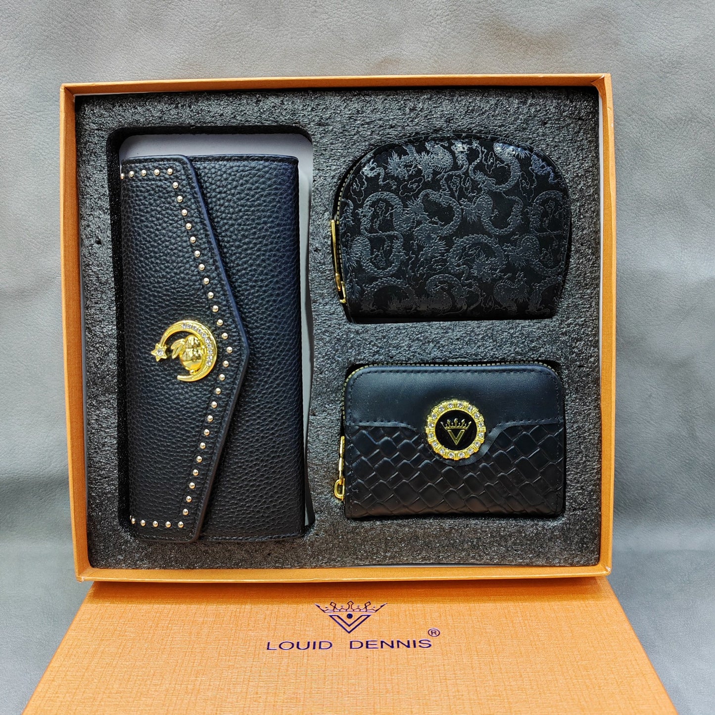 Stylish Pretty Three-piece Gift Box Sets Card Holder