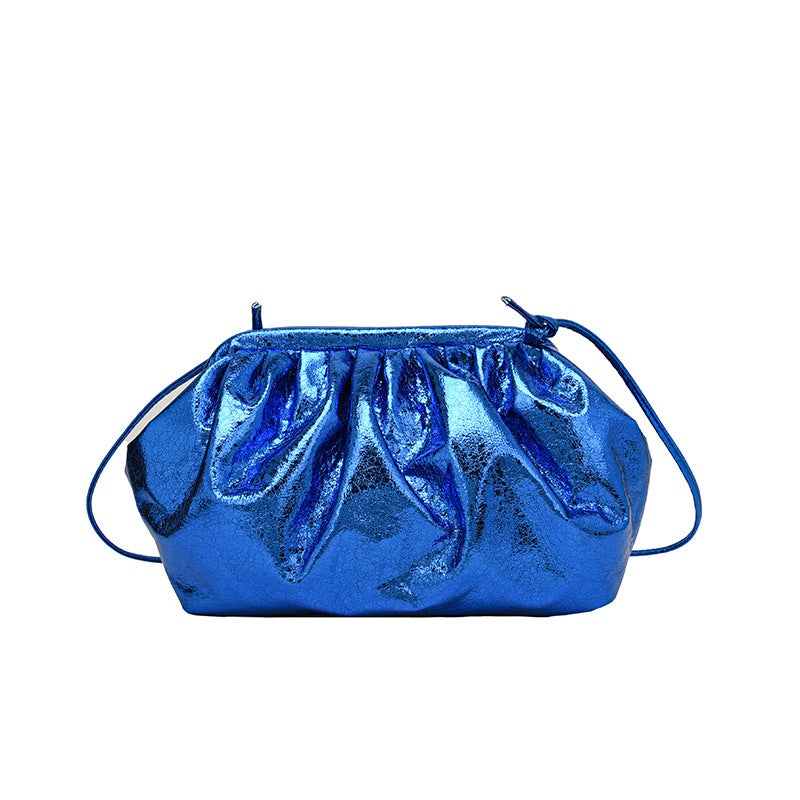 Women's Textured Shell High-grade Simple Hair Glossy Women's Shoulder Bag