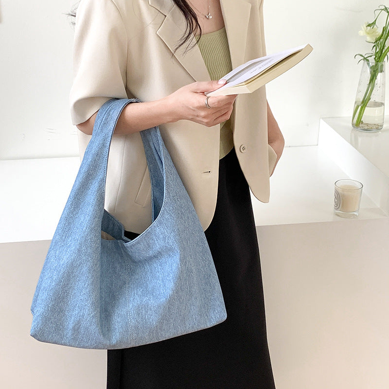 Large Capacity Underarm Korean Style Solid Color Fashion Bags