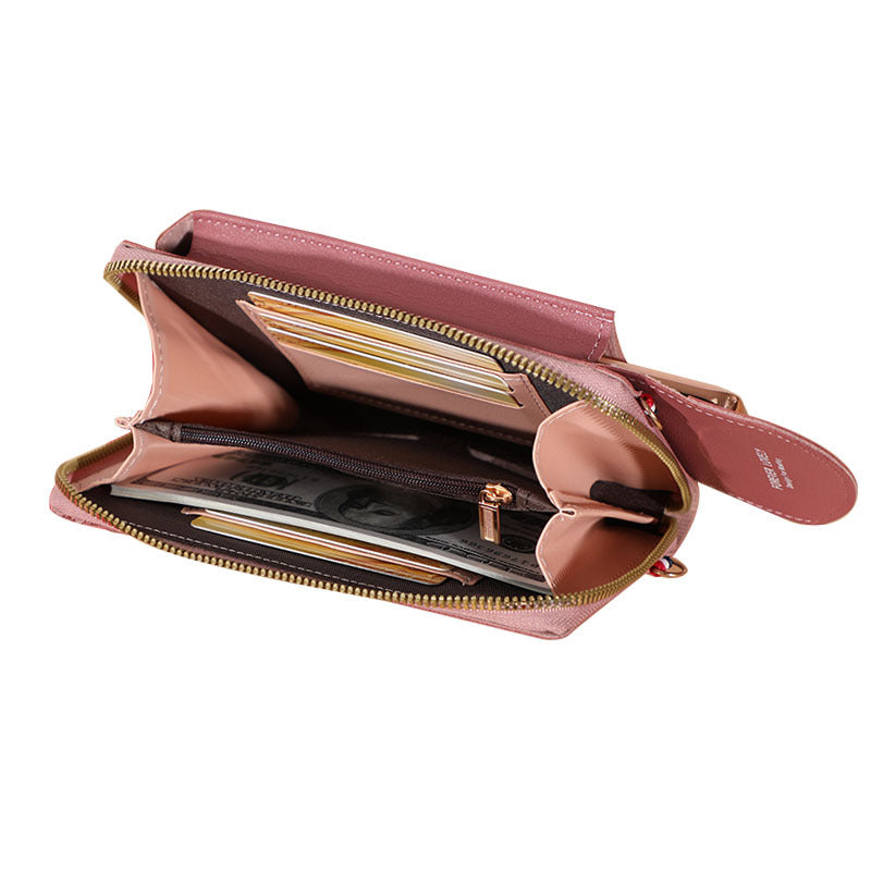 Women's Capacity Mobile One Zipper Long Ladies Wallets