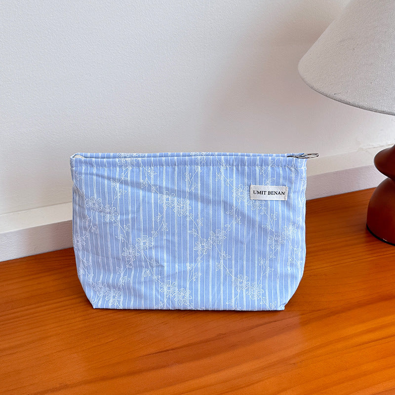 Bowknot Storage Essential Liner Female Large Capacity Portable Cosmetics Makeup Bag