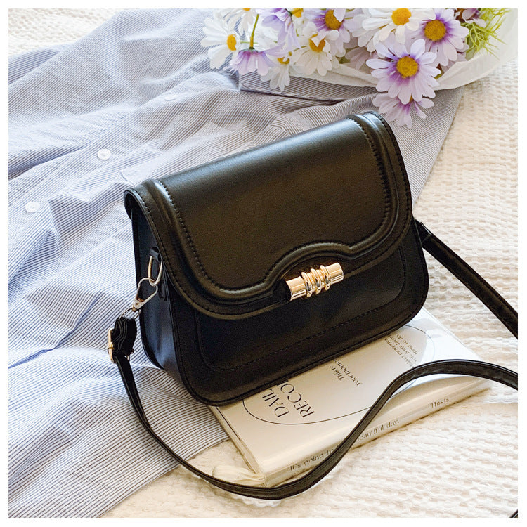 Women's Solid Color Retro Spring Fashion Simple Small Square Bags