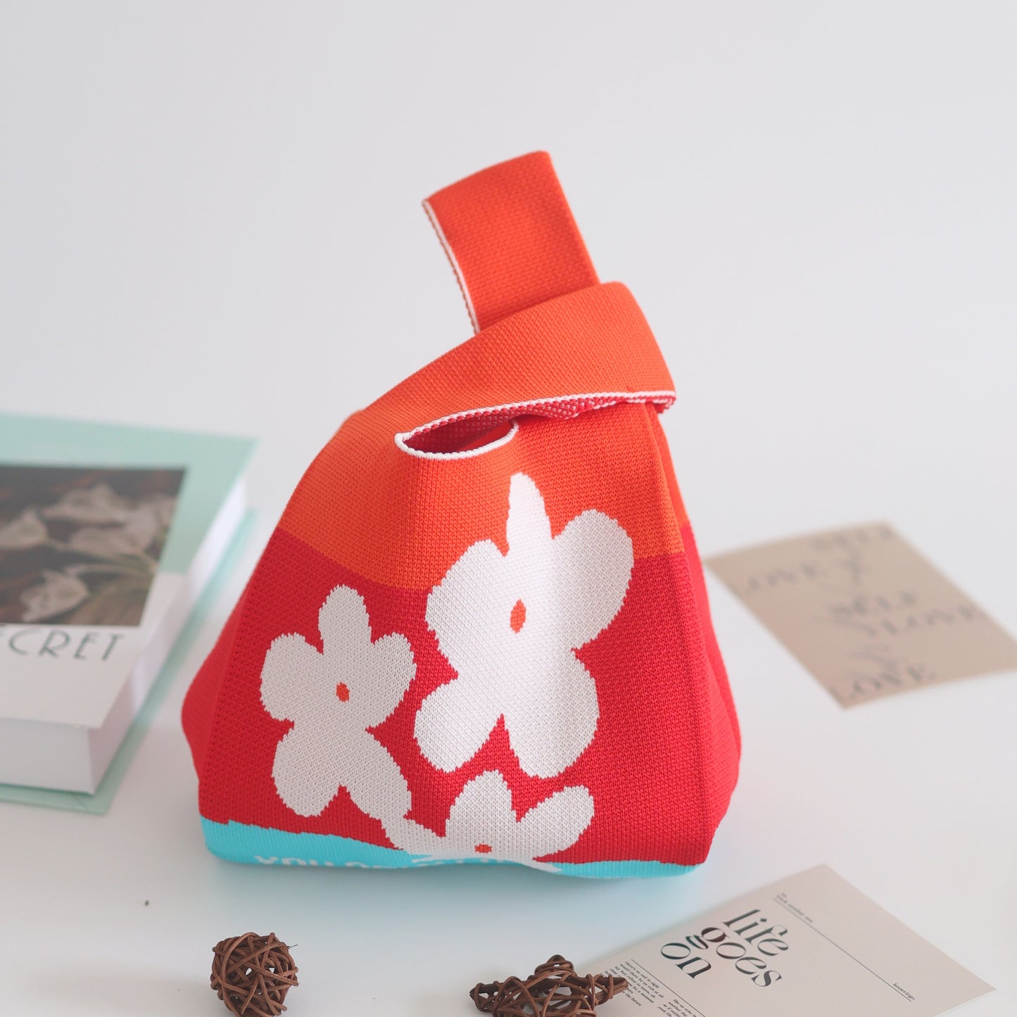 Unique Women's Knitted Woven Vest Simple Handbags