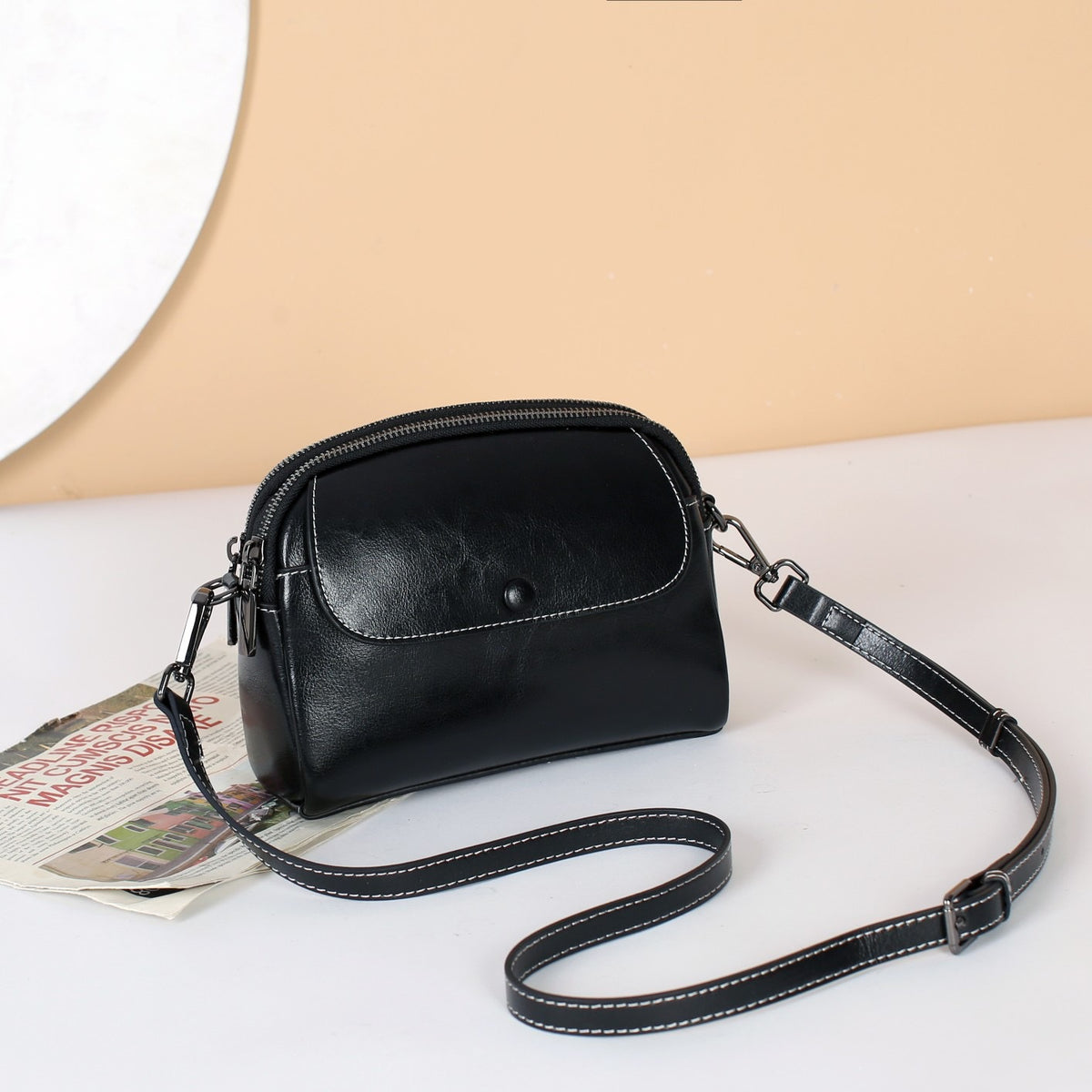 Women's Summer Genuine Leather Mobile Mini Women's Messenger Bag