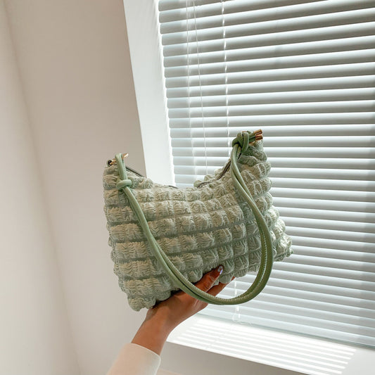 Women's Simple Gentle Elegant Pleated Underarm Arm Bags
