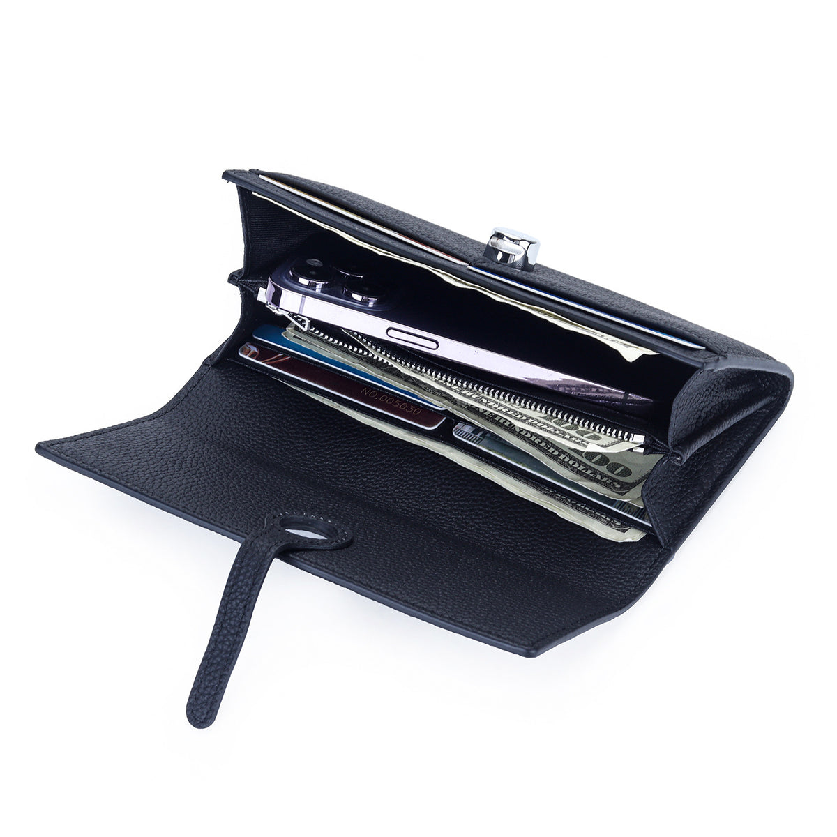 Women's Fashion Long Genuine Leather Design Clutch Large Ladies Wallet