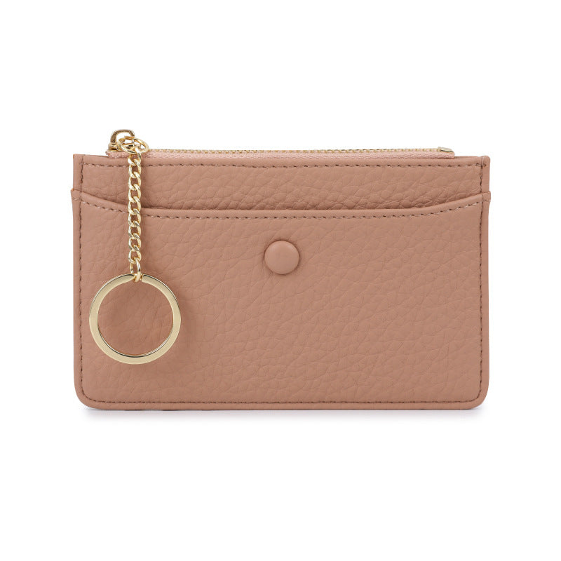 Women's Simple Lychee Pattern High Sense Access Card Holder