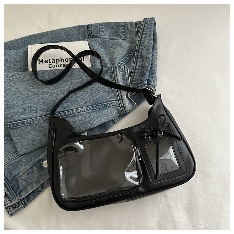 Women's Cute Large Capacity Summer Trendy Unique Transparent Creative Pain Women's Shoulder Bag