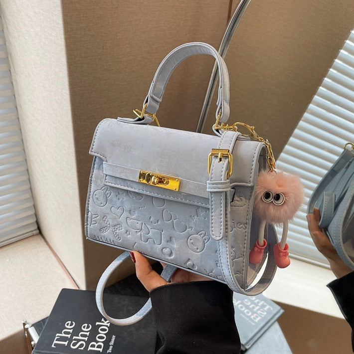 Women's Korean Style Spring Fashion Embossing Kelly Women's Messenger Bag