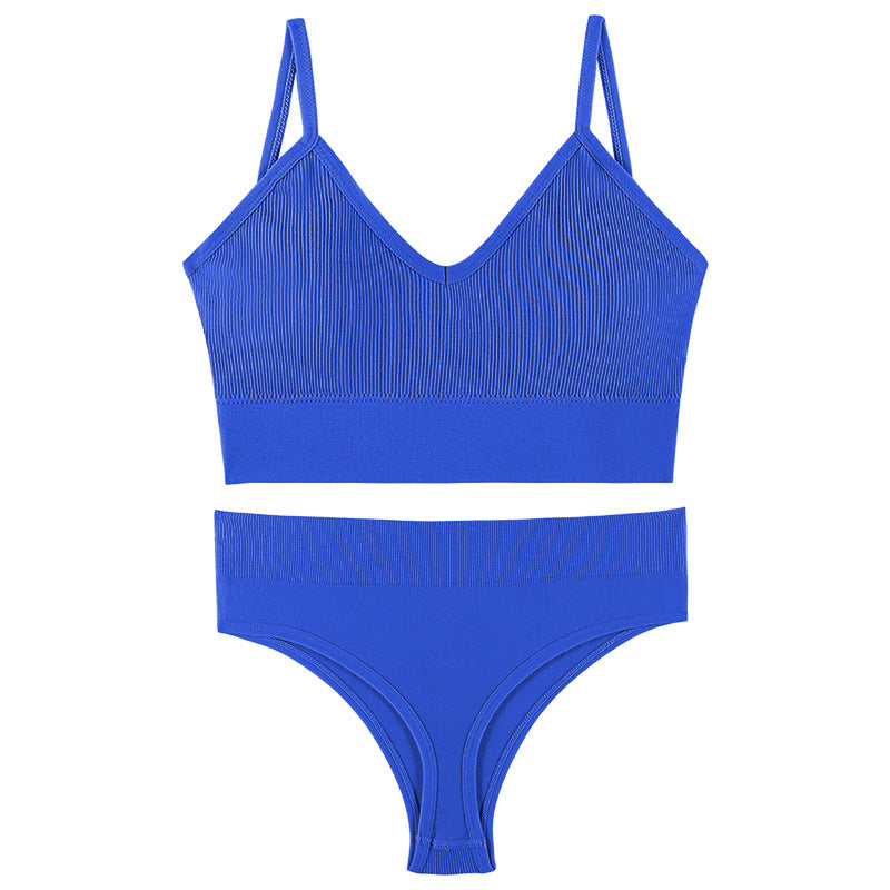 Women's French Suit Wireless Push Up Thin Lingerie Sets