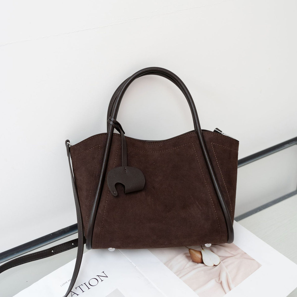 Frosted Cowhide Lady's Elegant Portable Commuter Fashion Women's Shoulder Bag