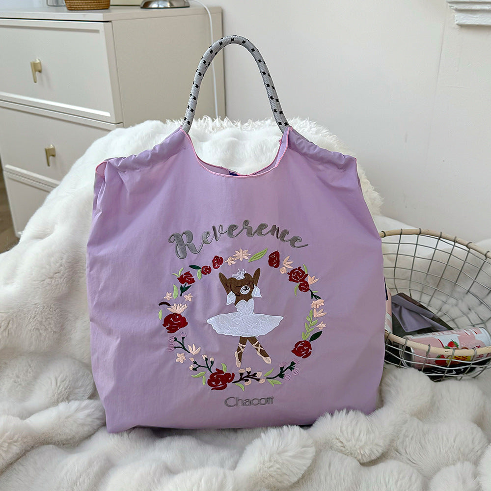 Spring Style Nylon Embroidered Fashion Niche Large Capacity One Women's Shoulder Bag