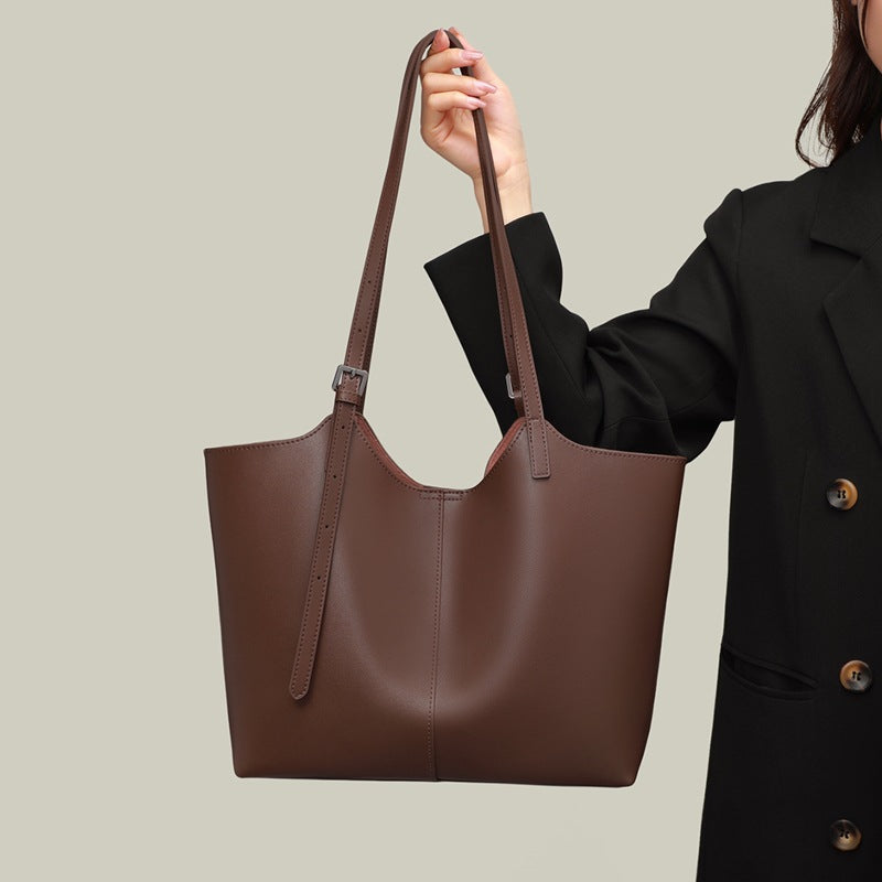 Women's Summer Genuine Leather Underarm Large Capacity Women's Messenger Bag