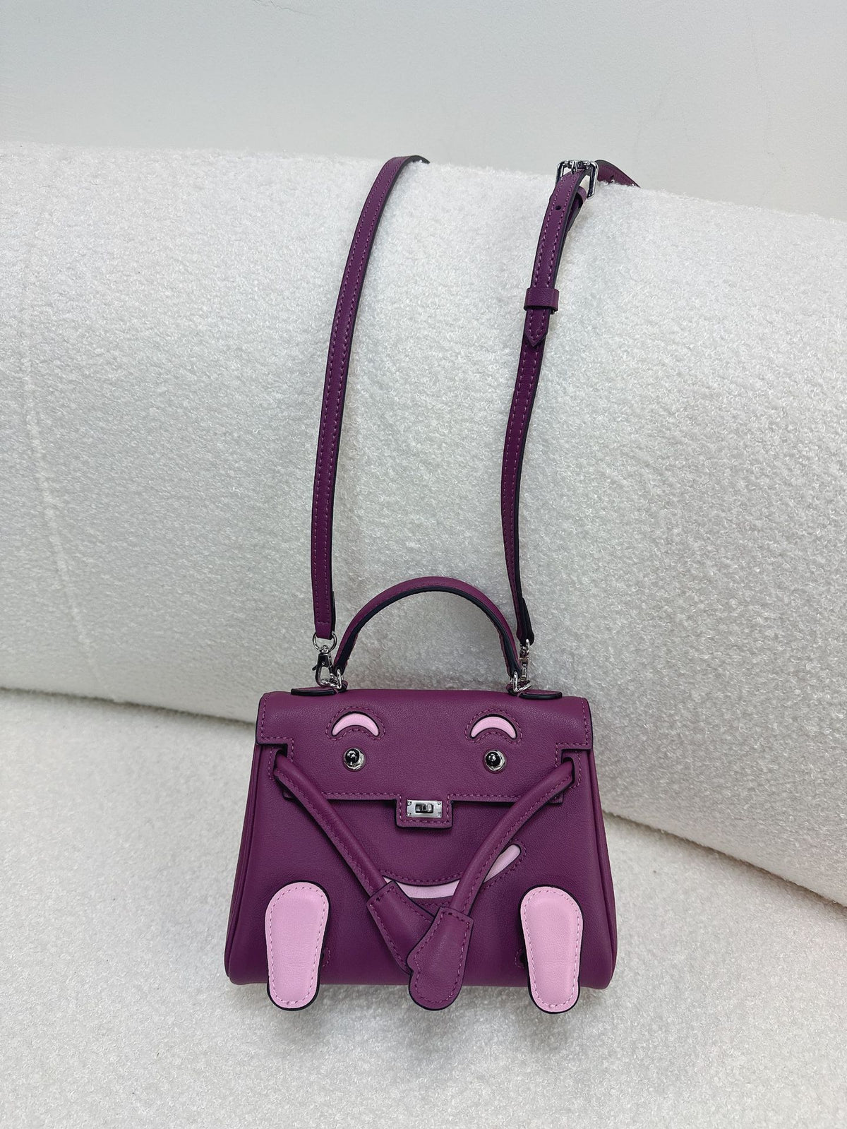 Crocodile Pattern Cowhide Millennium Doll Kelly Mini Bags