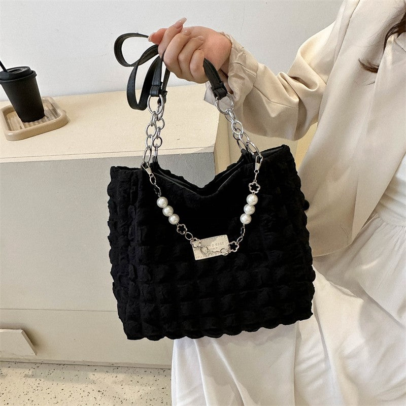 Women's Pleated Bubble Large Capacity Summer Western Shoulder Bags