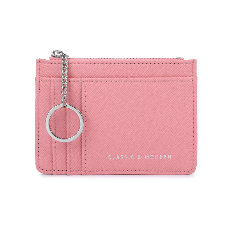 Women's Cross Pattern Korean Mini Multiple Card Holder