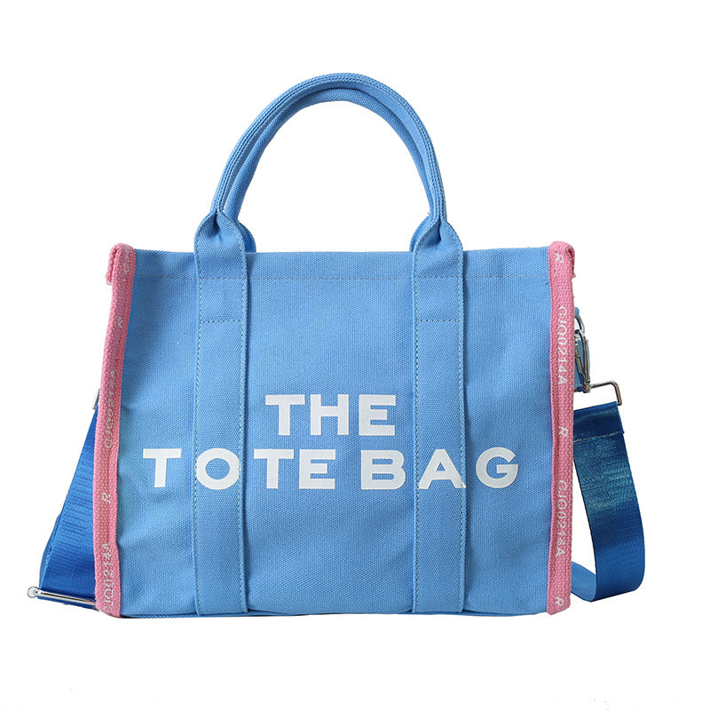 Glamorous Elegant Women's Fashion Letter Canvas Tote Bags