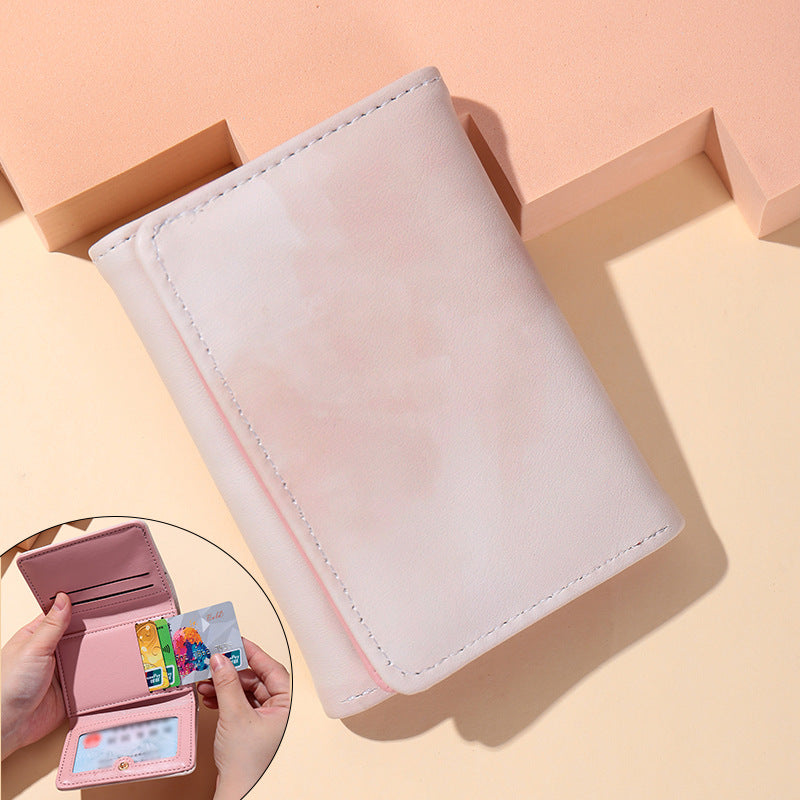 Three-fold Female Big Ears Dog Clamp Good-looking Ladies Wallets