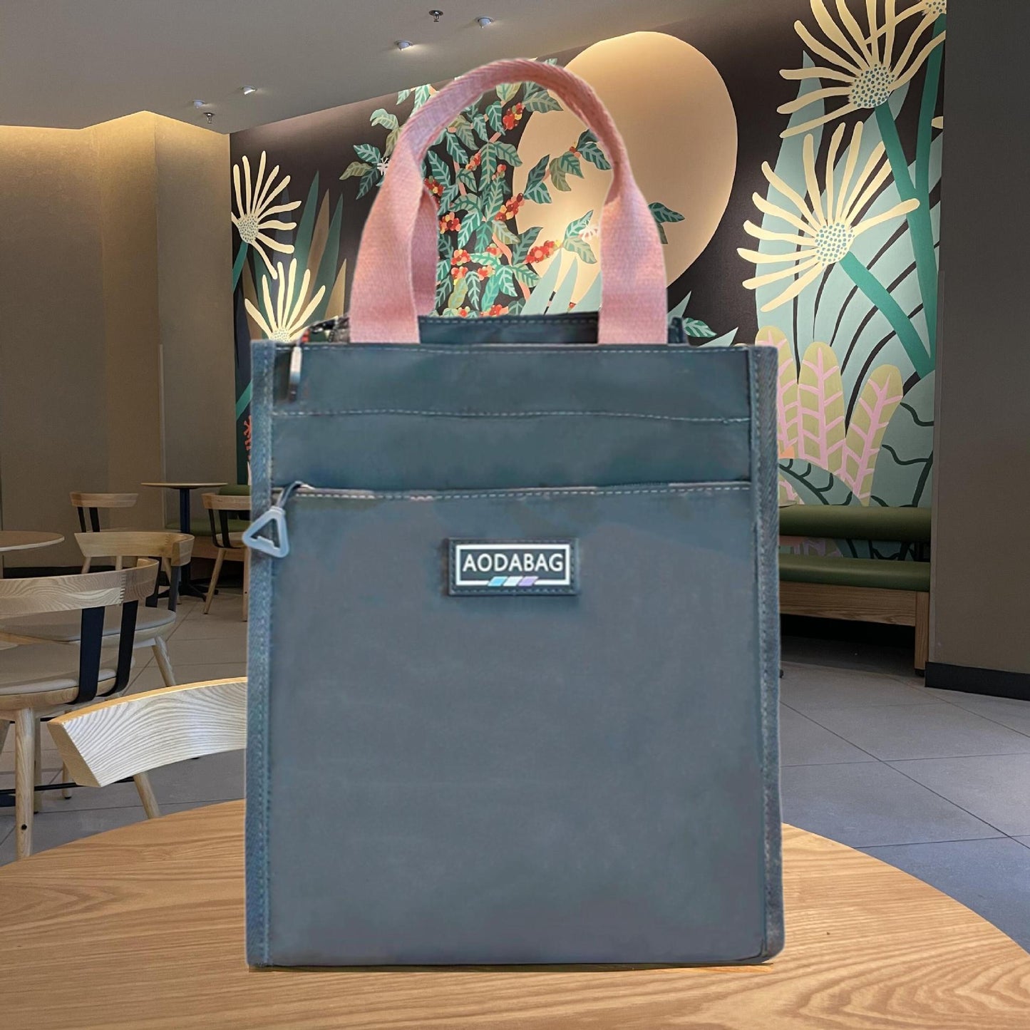 Umbrella Cloth Mummy Simple Large Capacity Zipper Lunch Handbags