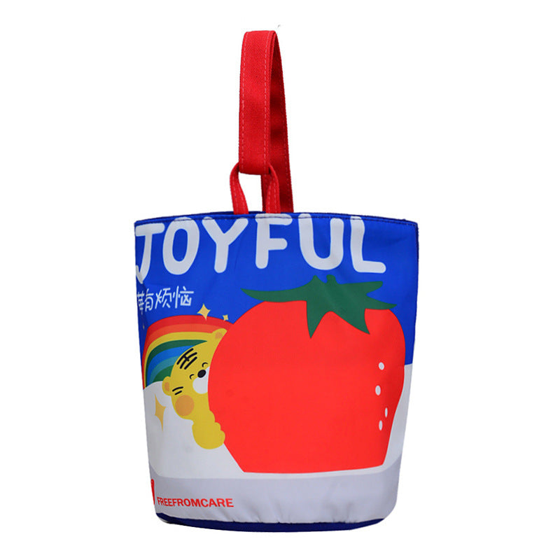 Illustration Portable Hand Carrying Out Snack Handbags